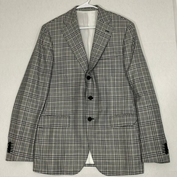Caruso Blazer Jacket NWOT Pockets, Lined, Wool Silk Linen, 52 EU, 42 US - Picture 1 of 11